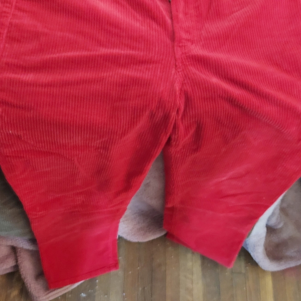 GAP Red Corduroy Straight Leg Cut Pants